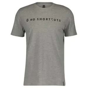 Scott Tee M's No Shortcuts SS Light Grey Melange Erbjudandepris