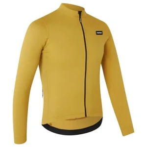 Trygg betalning GripGrab EXPLR Merinotech långärmad flossad cykeltröja Mustard Yellow