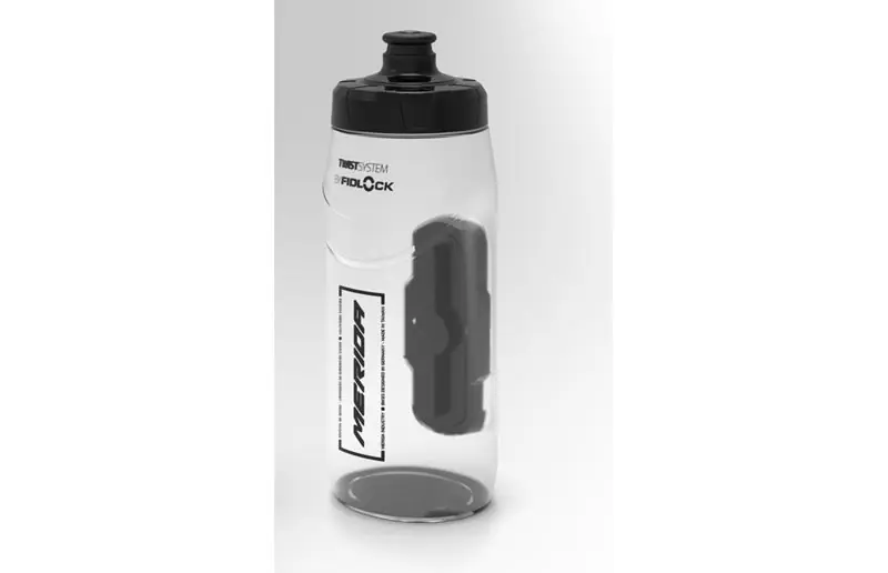 Cykelflaska Merida 620 ml Fidlock Connector Transparent/Black Transparent/Black Lägg i varukorgen