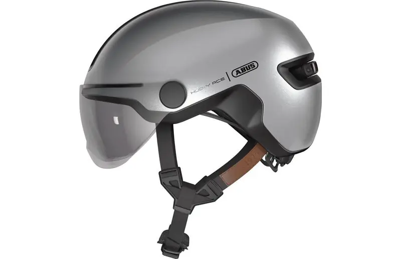 Abus Cykelhjälm Hud-Y ACE Gleam Silver Fri frakt