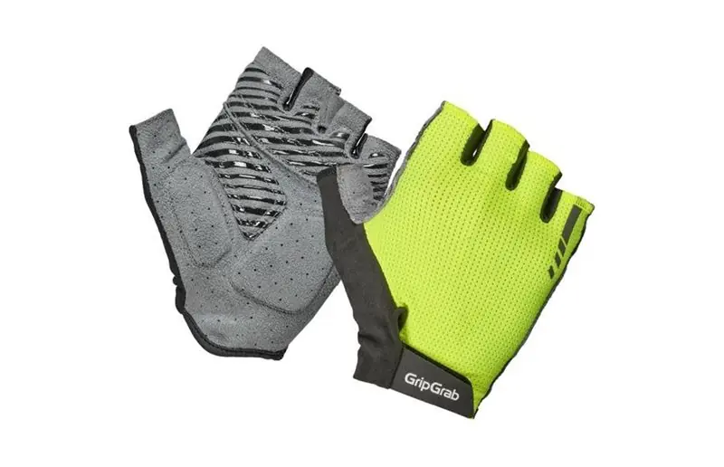 Premium GripGrab Expert RC Max Vadderade Kortfingerhandskar Yellow Hi-Vis