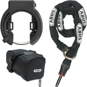 Abus Ramlås 6950M X-PLUS GRANIT med kätting och väska 6KS/100 + ST 5950 Kundfavorit