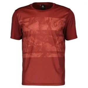 Scott Cykeltröja Herr Trail Flow SS Wood Red/Dusk Red Fri frakt