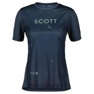Säker betalning Scott Cykeltröja Dam Trail Flow SS Metal Blue/Fresh Green