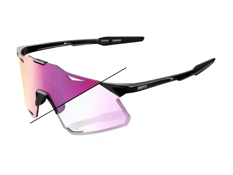 100% Hypercraft fotokromiska Cykelglasögon, Purple Flash Begränsat erbjudande