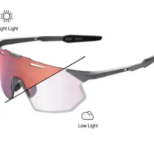 100% Hypercraft SQ Cykelglasögon, glansig ljusgrå Begränsad tid