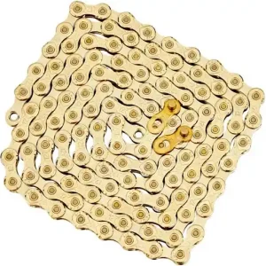 KMC X12 Ti-N Bicycle Chain 12-speed Gold KMC X12 Ti-N är en högpresterande 12-växlad cykelkedja med en slitstark Titanium Nitride-beläggning i guld. Den är designad för att erbjuda exceptionell hållbarhet och mjuka växlingar under kräv Köp online