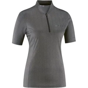 Gonso Fodara Half-Zip SS Bike Jersey Women Black Allover Kundfavorit