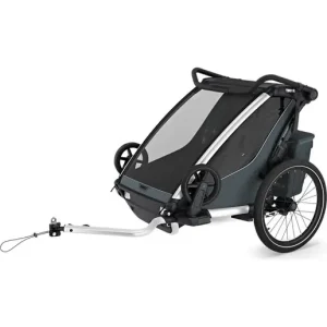 Billigare Cykelvagn Thule Chariot Cross 2 Double Dark Slate