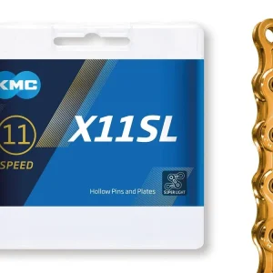 Beställ nu KMC X11 Super Light Gold 11-Speed Kedja, 118 Link