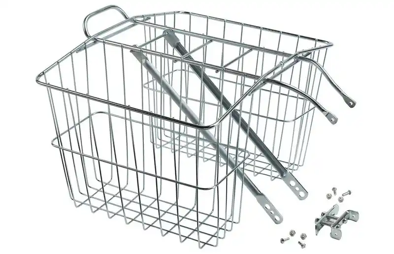 Extra rabatt Wald Cykelkorg Pakethållare 520 Rear Carrier Basket Silver
