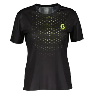 Rabatt Scott Löpartröja RC Run Short Sleeve Black/Yellow Dam