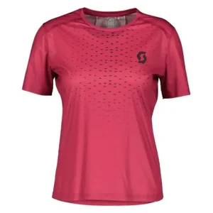 Sänkt pris Scott Löpartröja RC Run Short Sleeve Carmine Pink/Dark Purple Dam