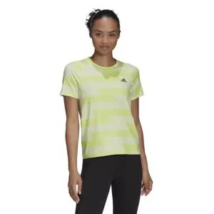 risnedsättning Adidas Löpartröja Rn Fast Aop T-Shirt Almost Lime/Pulse Lime Dam