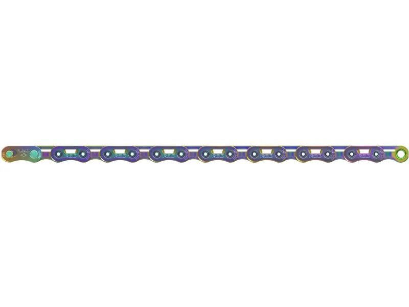 Endast denna vecka Sram Red AXS E1 Flattop Rainbow 12/13-Speed Cykelkedja, 114 Links