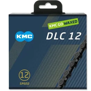 Bästa pris KMC DLC12 Waxed Black 12-Speed Kedja, 126 Link