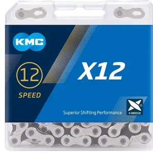 Extra rabatt KMC X12 Silver/Black 12-Speed Kedja, 126 Link