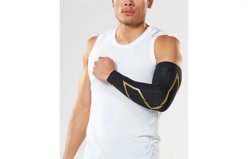 Premium 2XU Force Compression Arm Guards Unisex Black/Gold