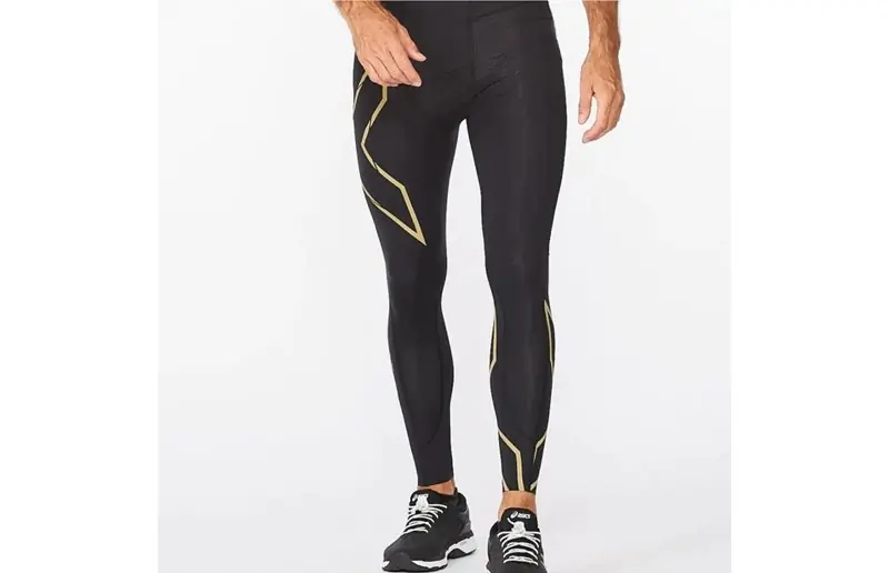 Rea 2XU Löparbyxor Light Speed Compression Tight Herr Black/Gold Reflective