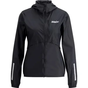 Handla nu Swix Löparjacka Pace Wind Light Hooded Jacket Dam Black