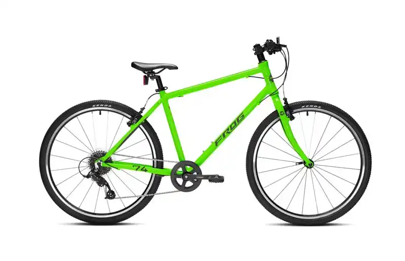Barncykel Frog 74 Metallic Grey Neon Green 26" Extra rabatt