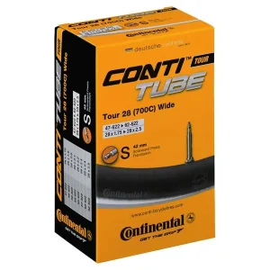 Premium Continental Tour breda cykelslangar 700x47/62C, 42 mm racerventil
