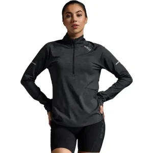 Snabb leverans 2XU Löpartröja Aero 1/2 Zip Black/Silver Reflective