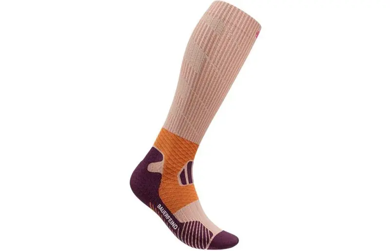 Rabatter Bauerfeind Trail Run Compression Socks High Cut Sunrise Peach