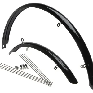 Bike Attitude Blanksvart 28" Skärmsats, 45mm Snabb leverans