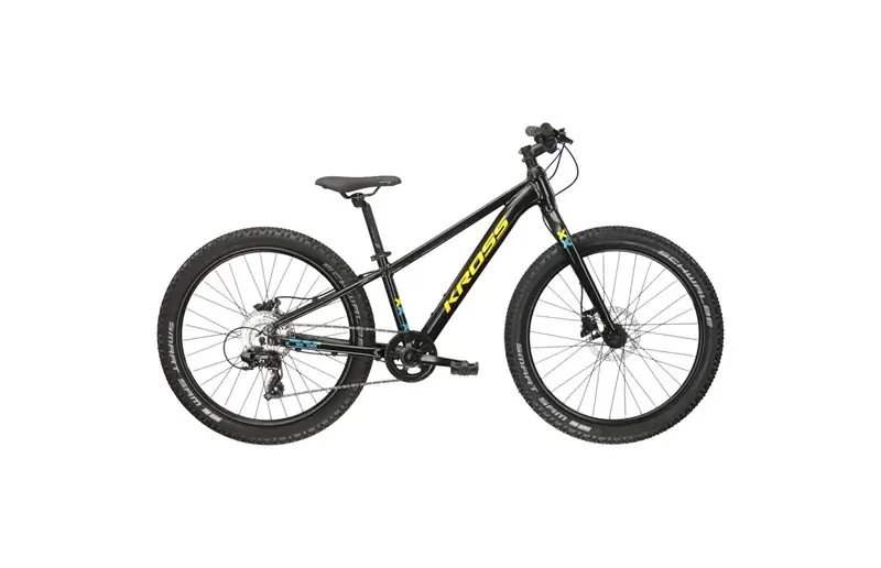 Barncykel Kross Level Jr 2.0 Disc Black/Yellow 24 Endast idag