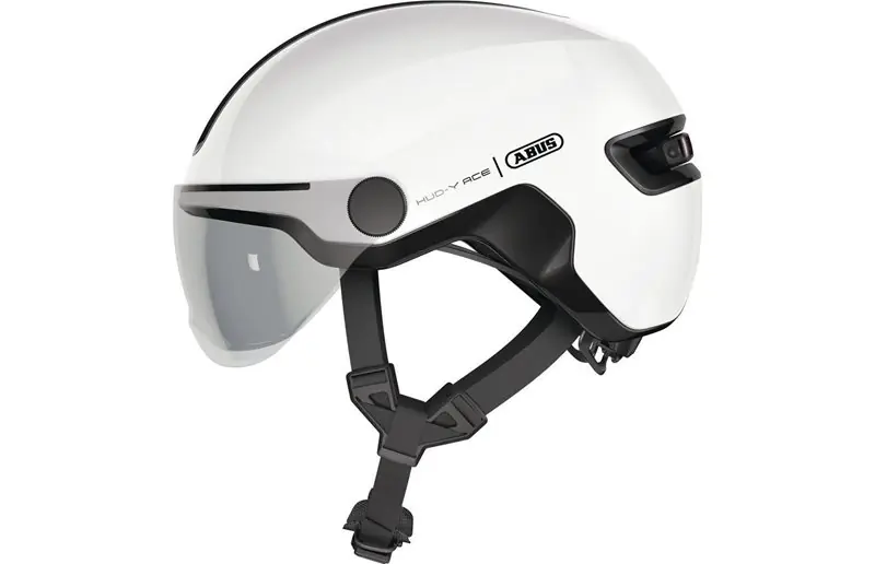 Abus Cykelhjälm Hud-Y ACE Shiny White risnedsättning