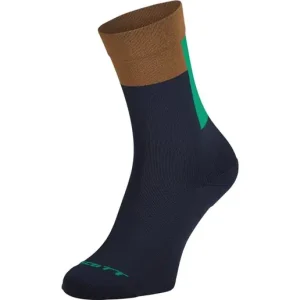 Outlet Cykelstrumpor Scott Block Stripe Crew Dark Blue/Bread Brown