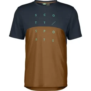 Cykeltröja Herr Scott Trail Flow DRI SS Dark Blue/Bread Brown Snabb leverans