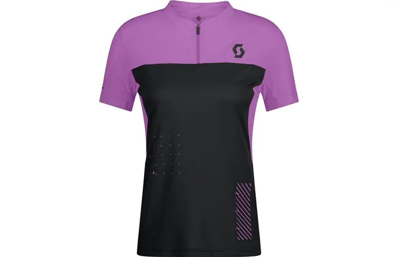 Snabb frakt Cykeltröja Dam Scott Trail Vertic Zip SS Black/Liquid Purple