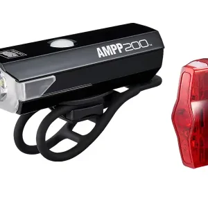 Cateye Ampp/Viz Lampset, 200/100 Lumen Trygg betalning