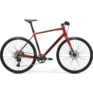 Expressleverans Cityhybrid Merida Speeder 500 Dark Strawberry/Black
