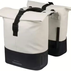 I lager Basil Cove MIK 2.0 Cykelväskor, Beige, 2 x 32L