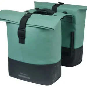Basil Cove MIK 2.0 cykelväskor, grön, 2 x 32 liter Erbjudandepris