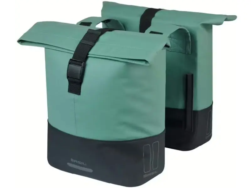 Basil Cove cykelväskor, grön, 2 x 32 liter Populärt val
