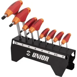 Fynd Insexnycklar Unior T-handle Hex Wrench Set 2-10mm w/ Stand