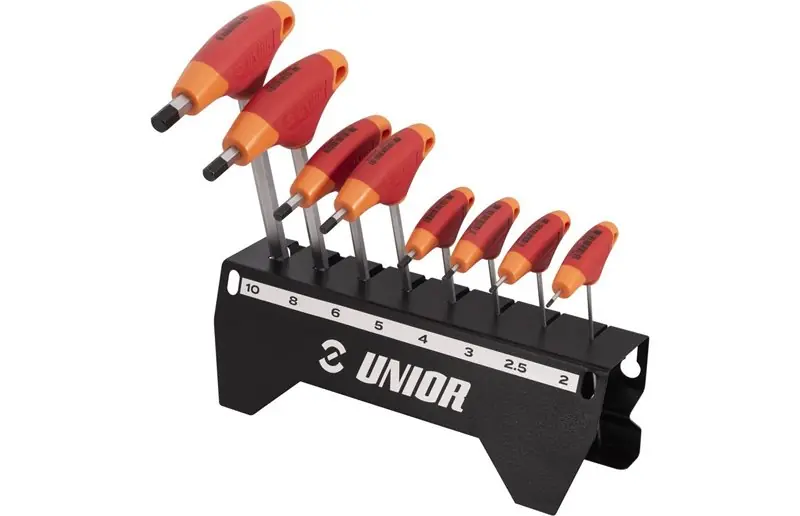 Fynd Insexnycklar Unior T-handle Hex Wrench Set 2-10mm w/ Stand