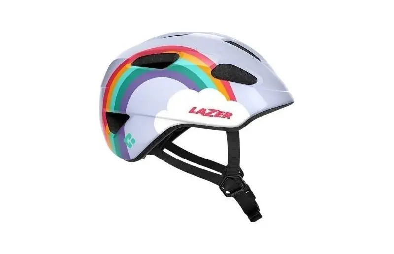 Cykelhjälm Barn Lazer Pnut 2.0 KinetiCore Rainbow Premium