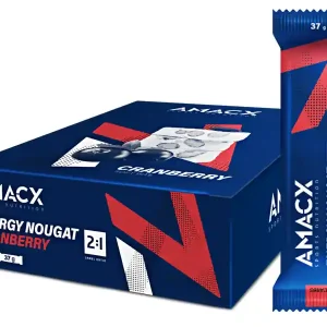 Amacx Energy Nougat, tranbär - 12 st Premium